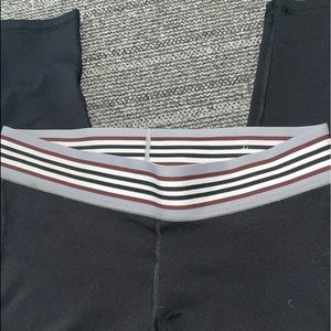 Striped waist leggings
